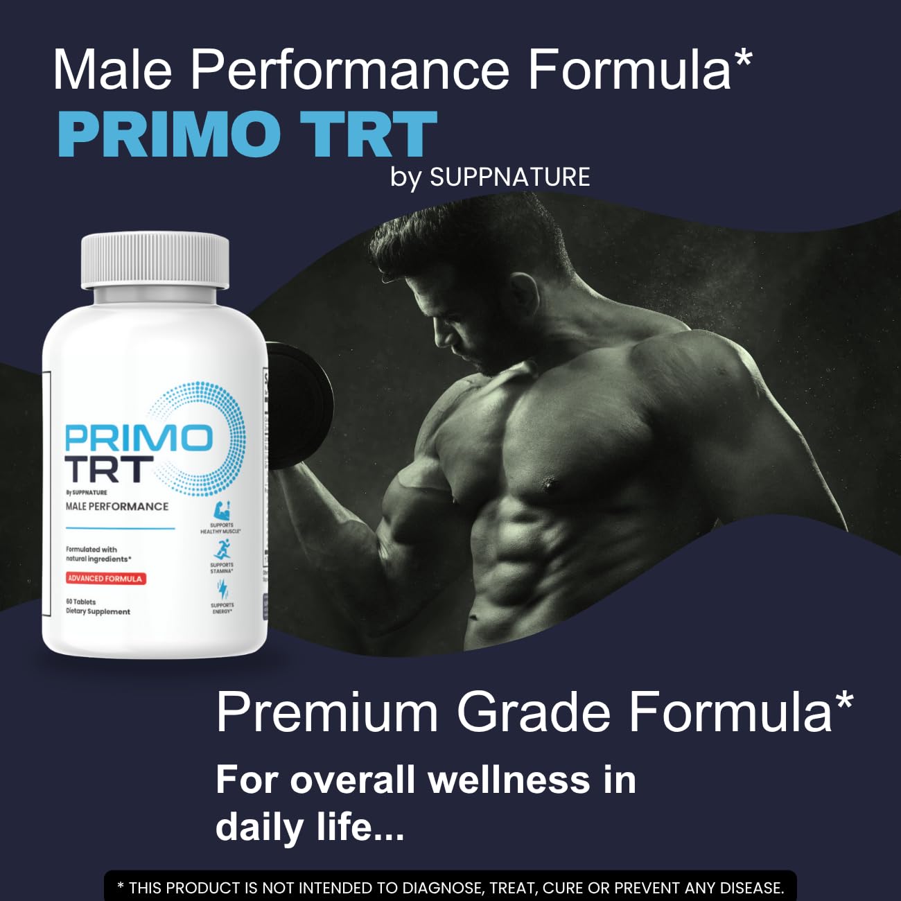 SuppNature Primo TRT Pills for Men Tablet 60 Count