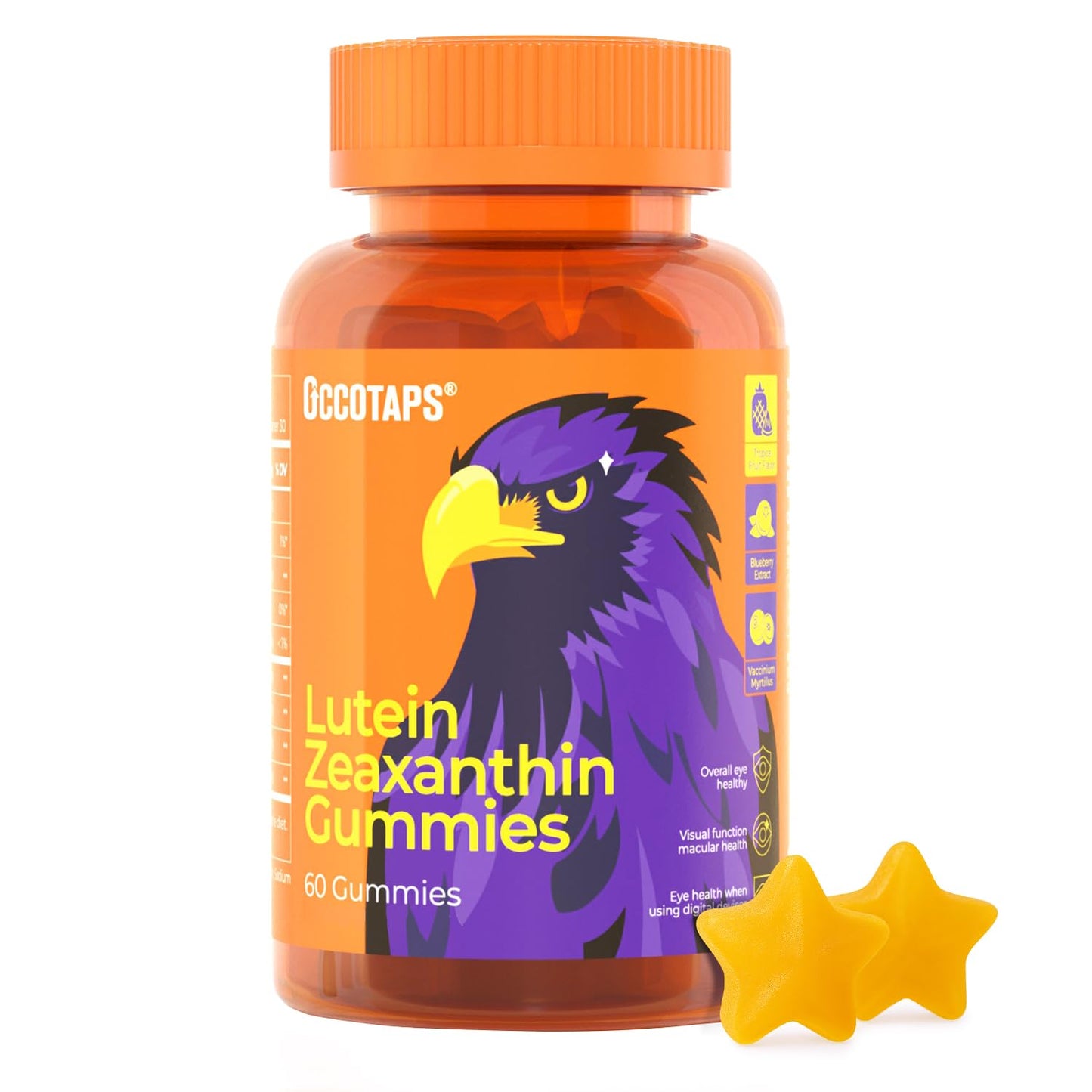 Occotaps Lutein & Zeaxanthin Eye Vitamins Gummies 60 Count