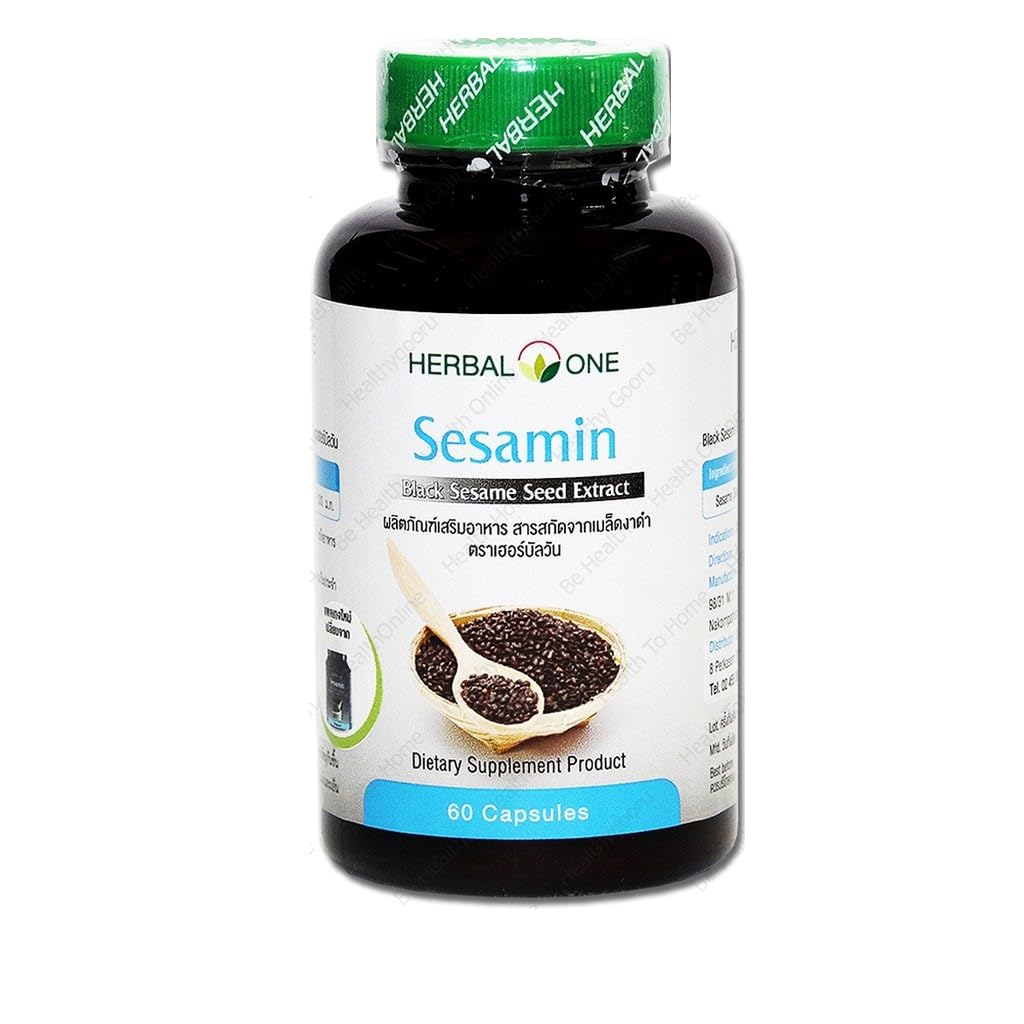 Generic Herbal One Sesamin from Poppy Capsules, 60 Count