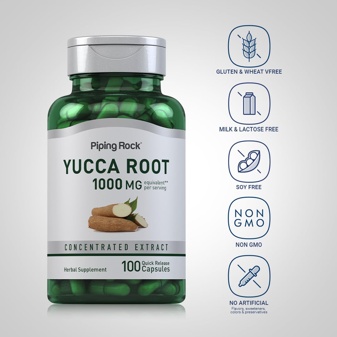 Piping Rock Yucca Root Supplement Capsule 100 Count