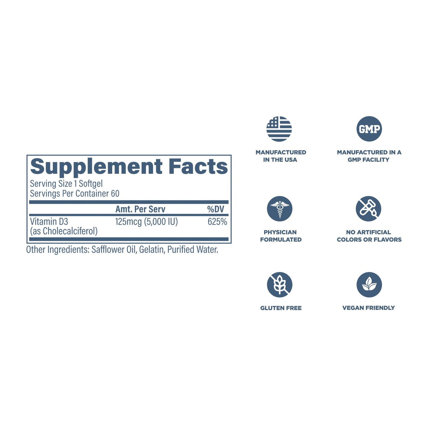 Revive Vitamin D3 Softgels 60 Count
