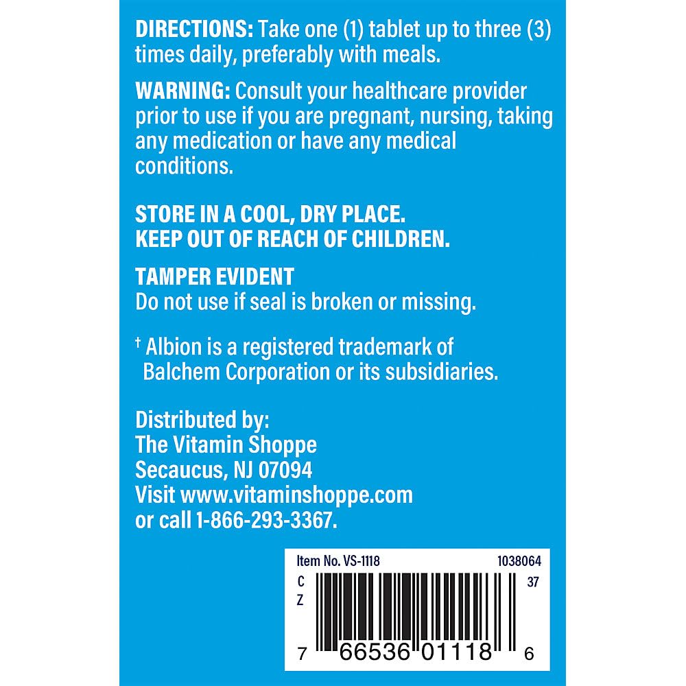 The Vitamin Shoppe Calcium Magnesium 2:1 - Bone Support Chelated Cal-Mag with Vitamin D 300 Tablets