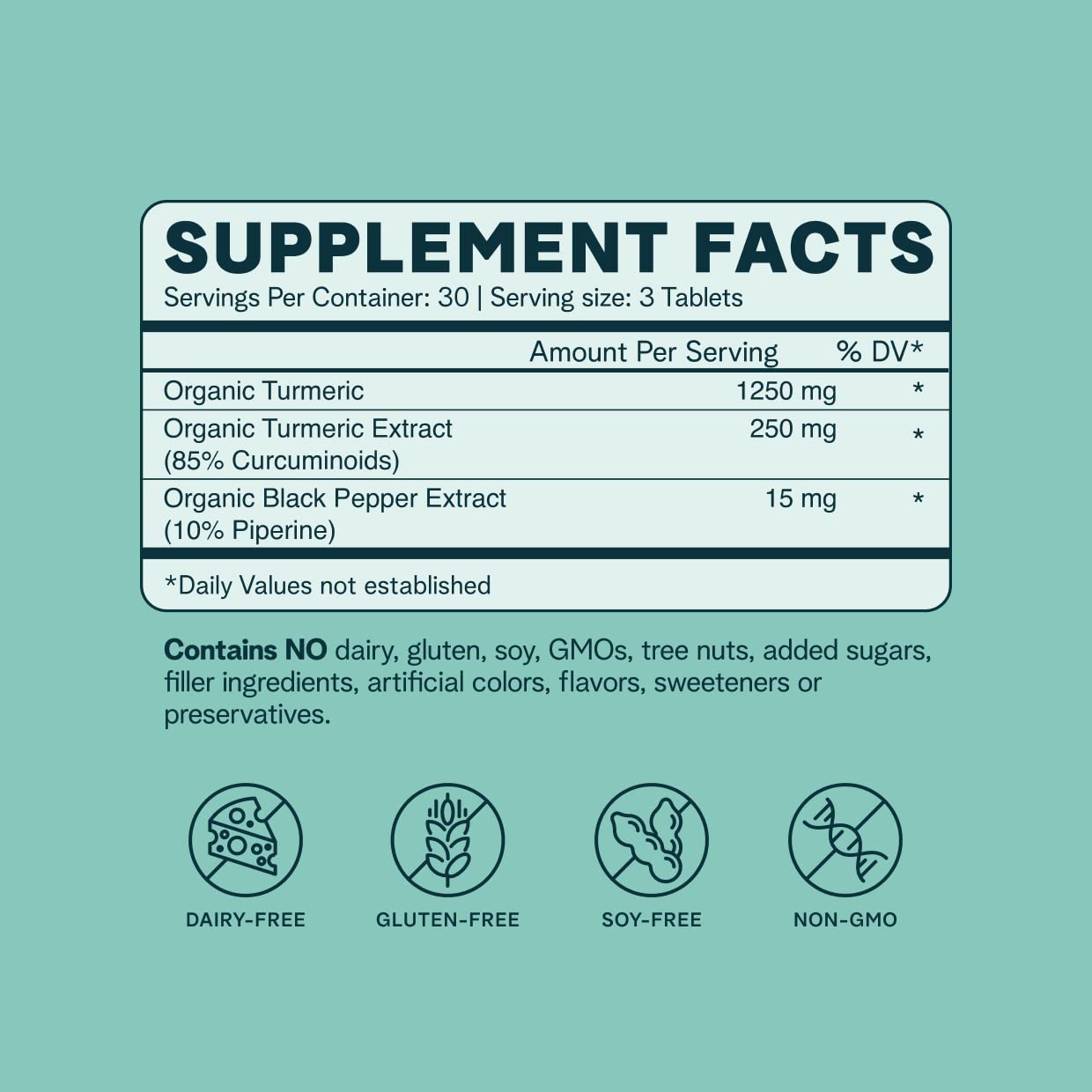 Ora Organic Turmeric Curcumin with Piperine Tablets 90 Count