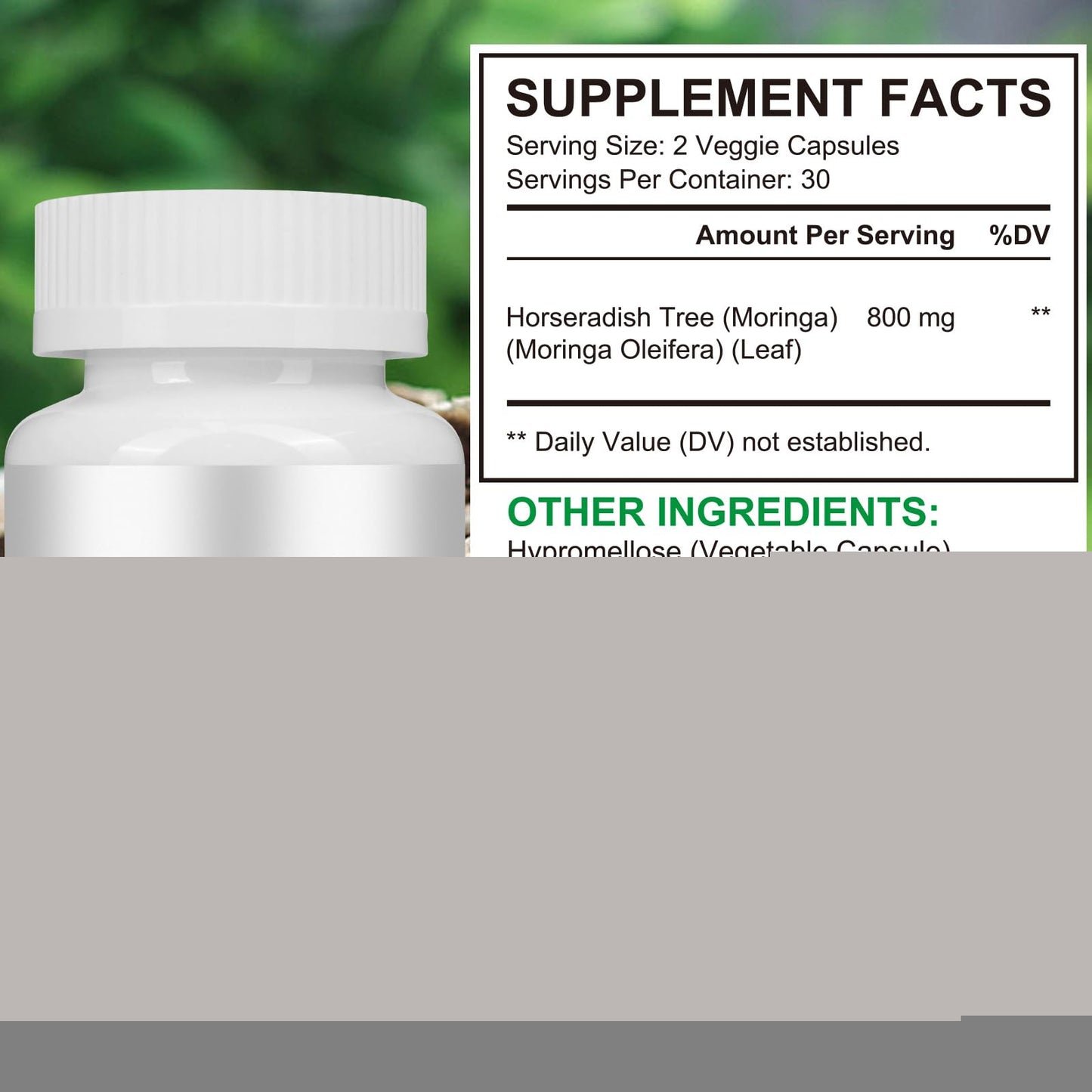 flasture Moringa Capsules Capsule 60 Count