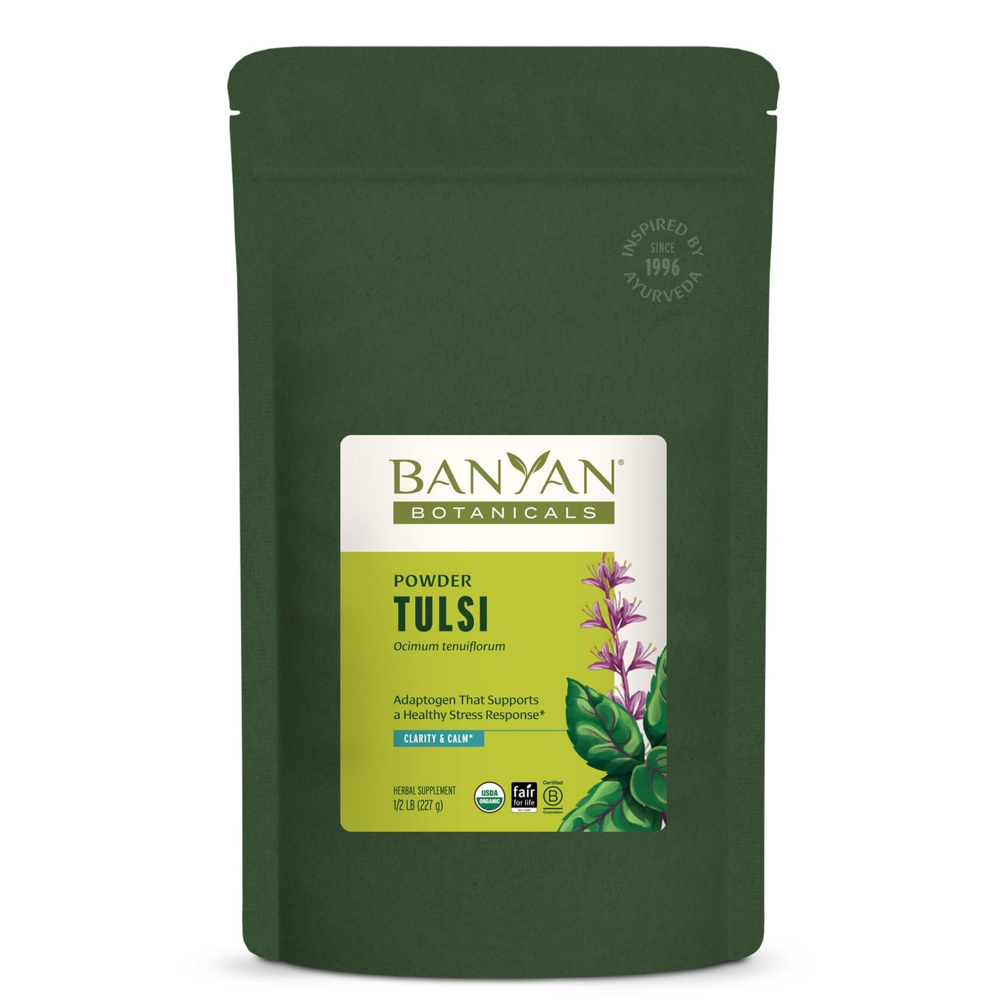 Banyan Botanicals Tulsi Powder Organic Tulsi Holy Basil (Ocimum Sactum) Ayurvedic Adaptogen, 7.95 oz