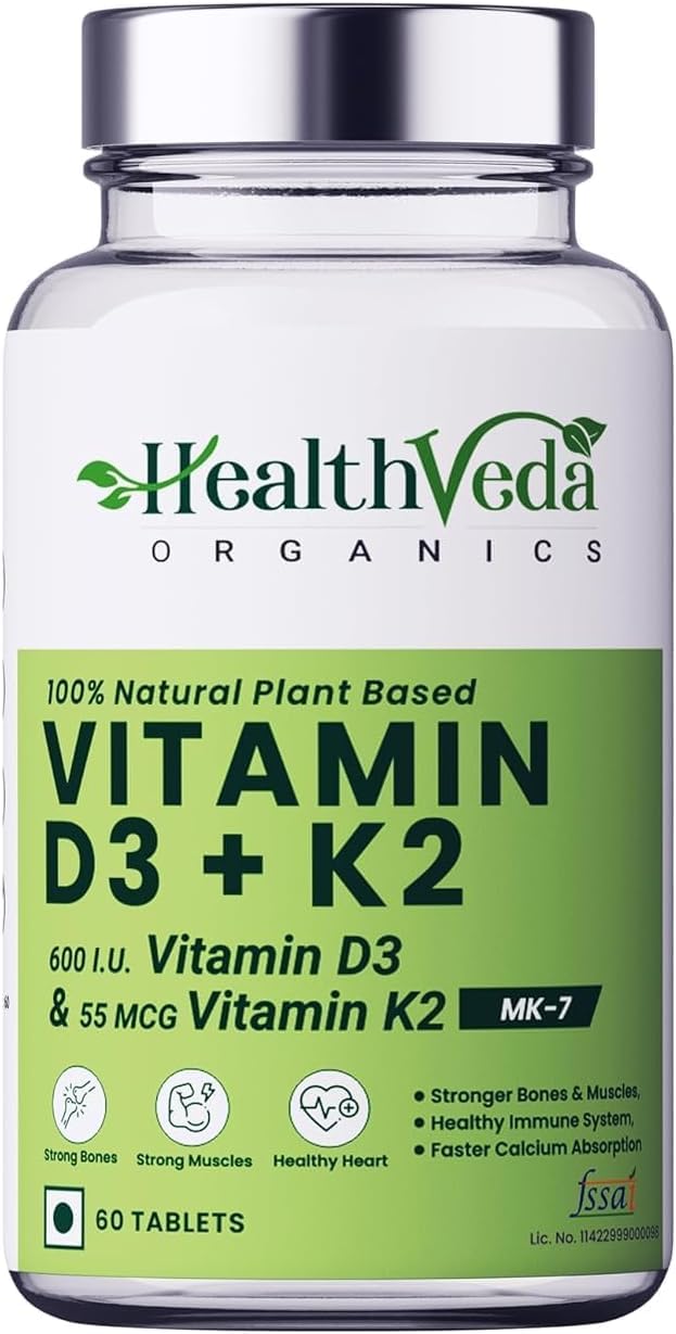 Generic Vitamin D3 and K2 Tablets, 60 Count
