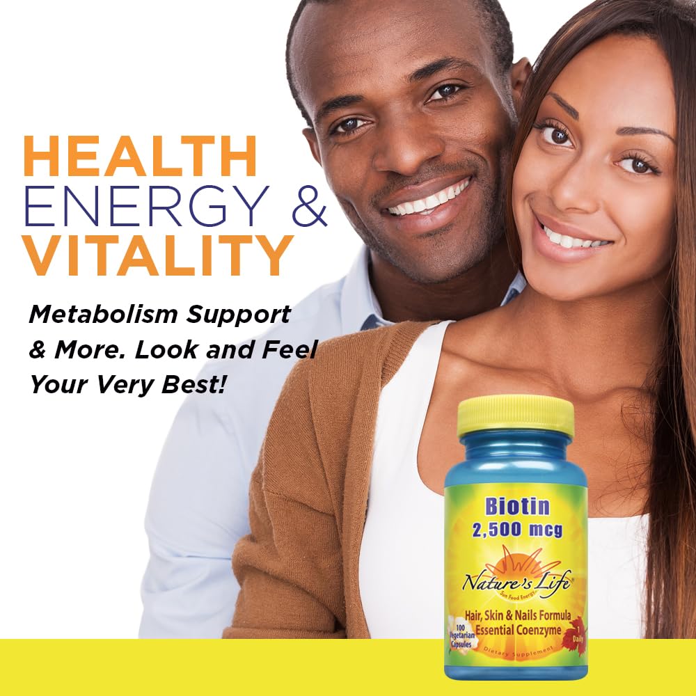 Nature's Life Biotin 2500mcg Capsules 100