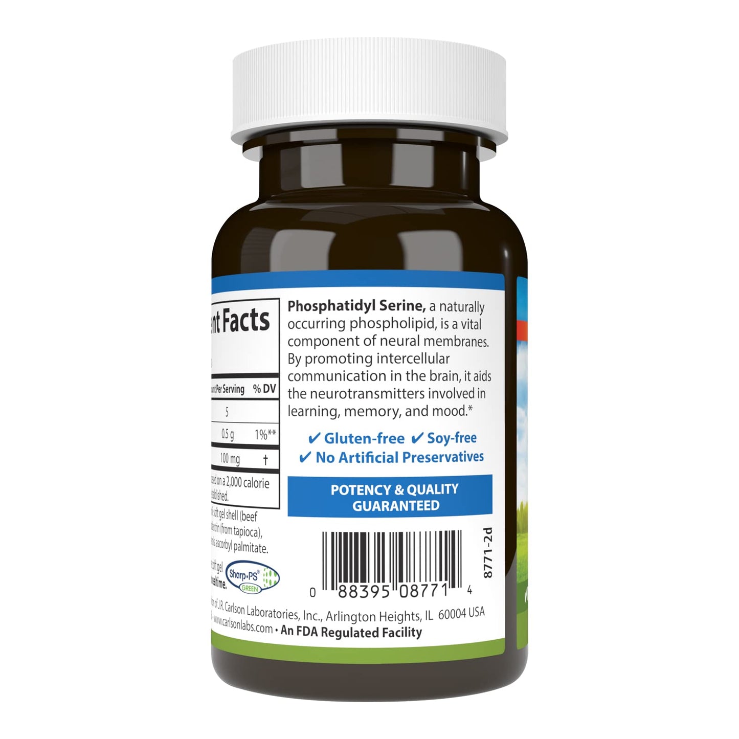 Carlson Phosphatidyl Serine 100 mg Softgel, 90 Softgels