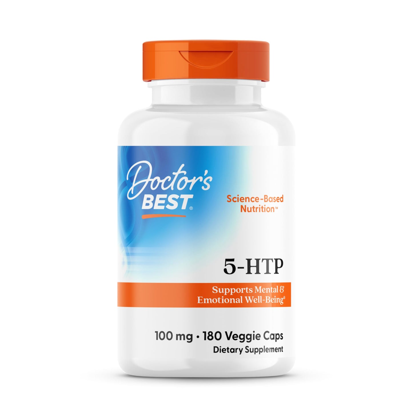 Doctor's BEST 5-HTP 100mg Capsules, 180 Veg Caps