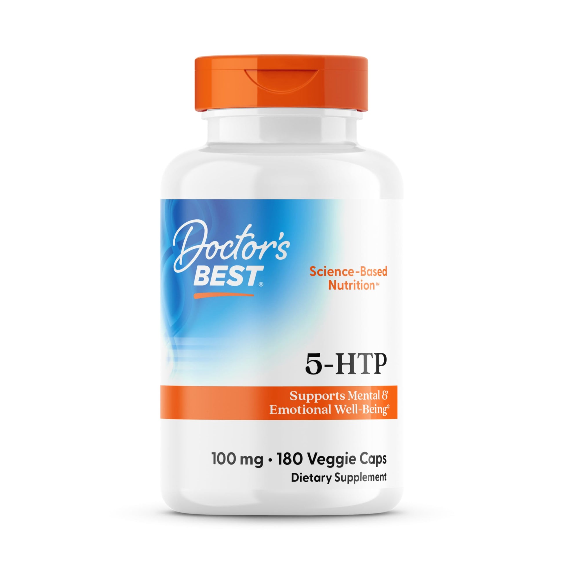 Doctor's BEST 5-HTP 100mg Capsules, 180 Veg Caps