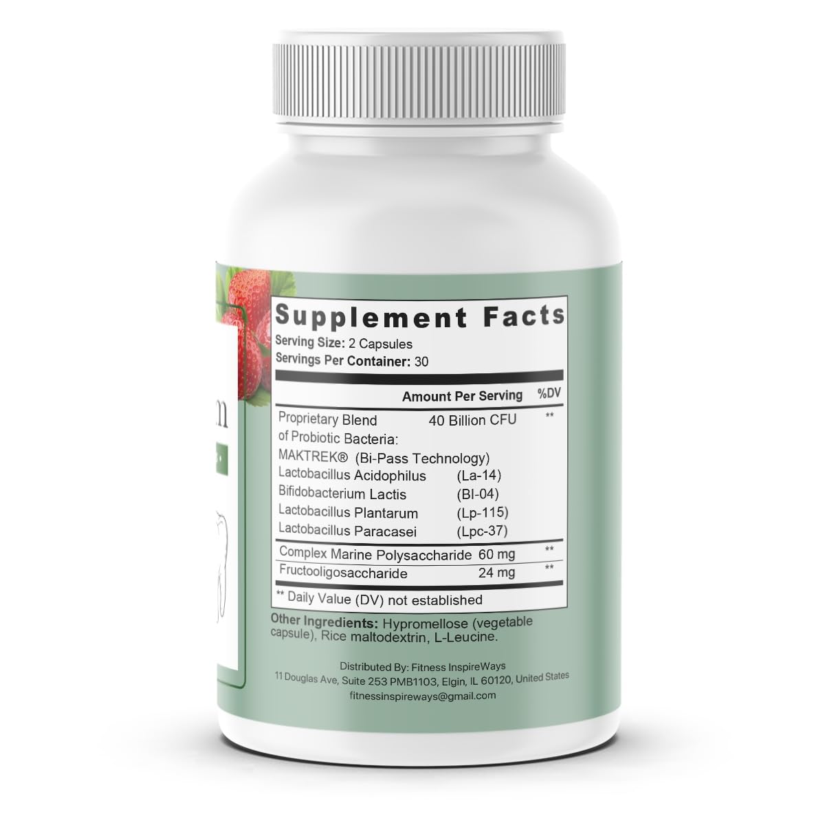 Fitness InspireWays ProDentim Advanced Oral Health Probiotics Capsules 60 Count