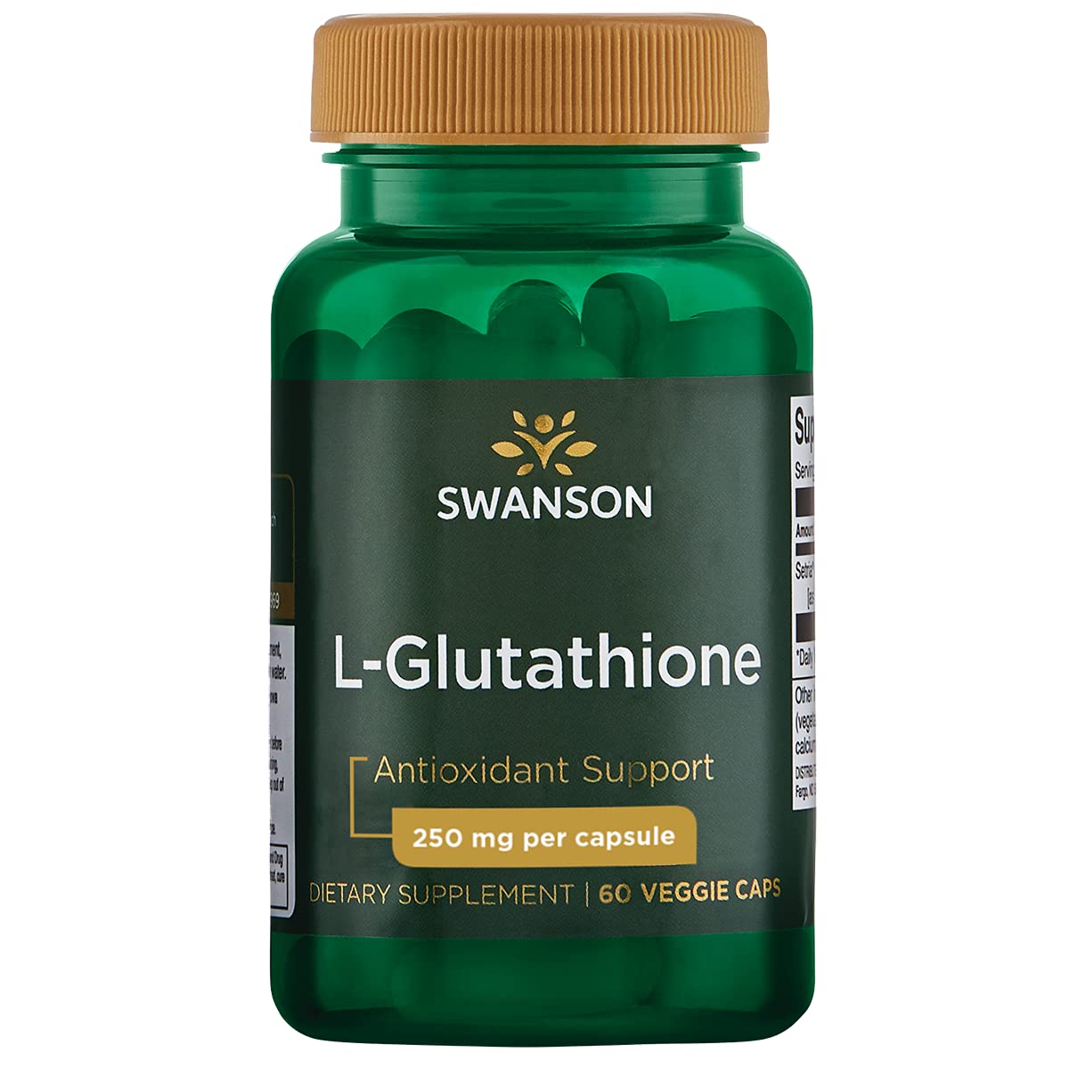 Swanson L-Glutathione 250 mg Veg Caps, 60 Count