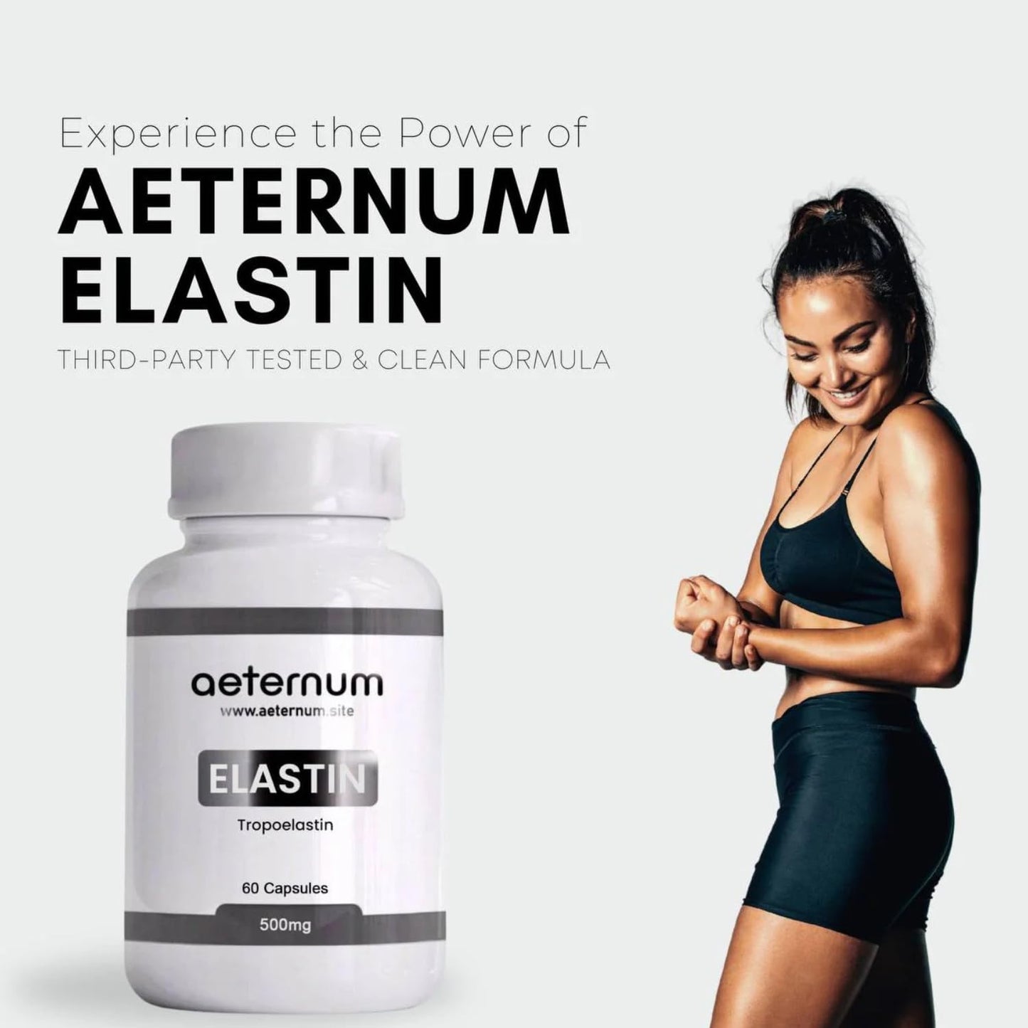 aeternum Elastin Supplement 500mg Capsule, 180 Capsules
