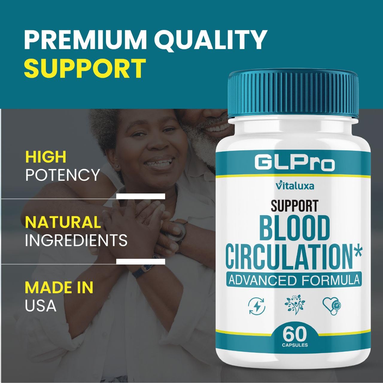 Vitaluxa GLPro Blood Support Capsules 120 Count