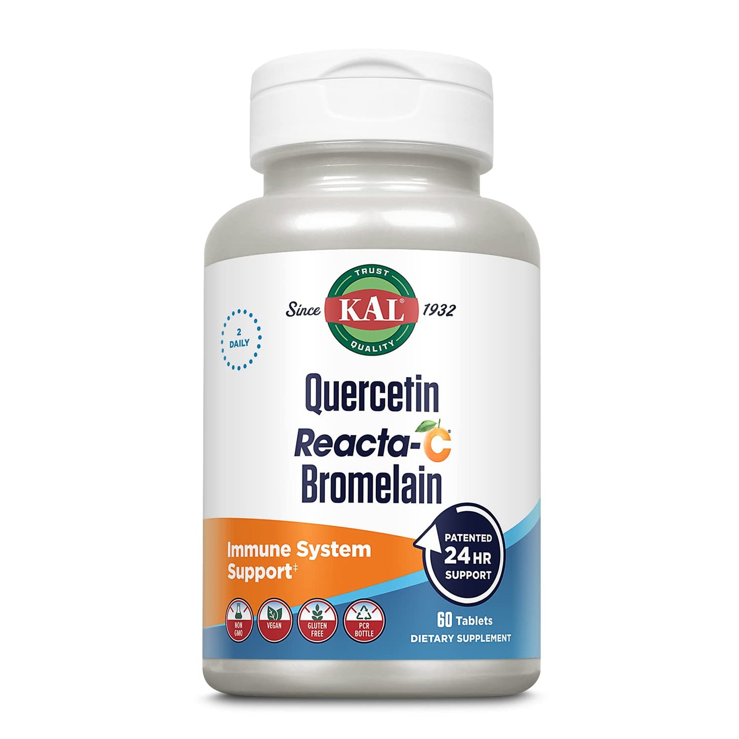 KAL Quercetin with Bromelain Tablets, 60 Tablets