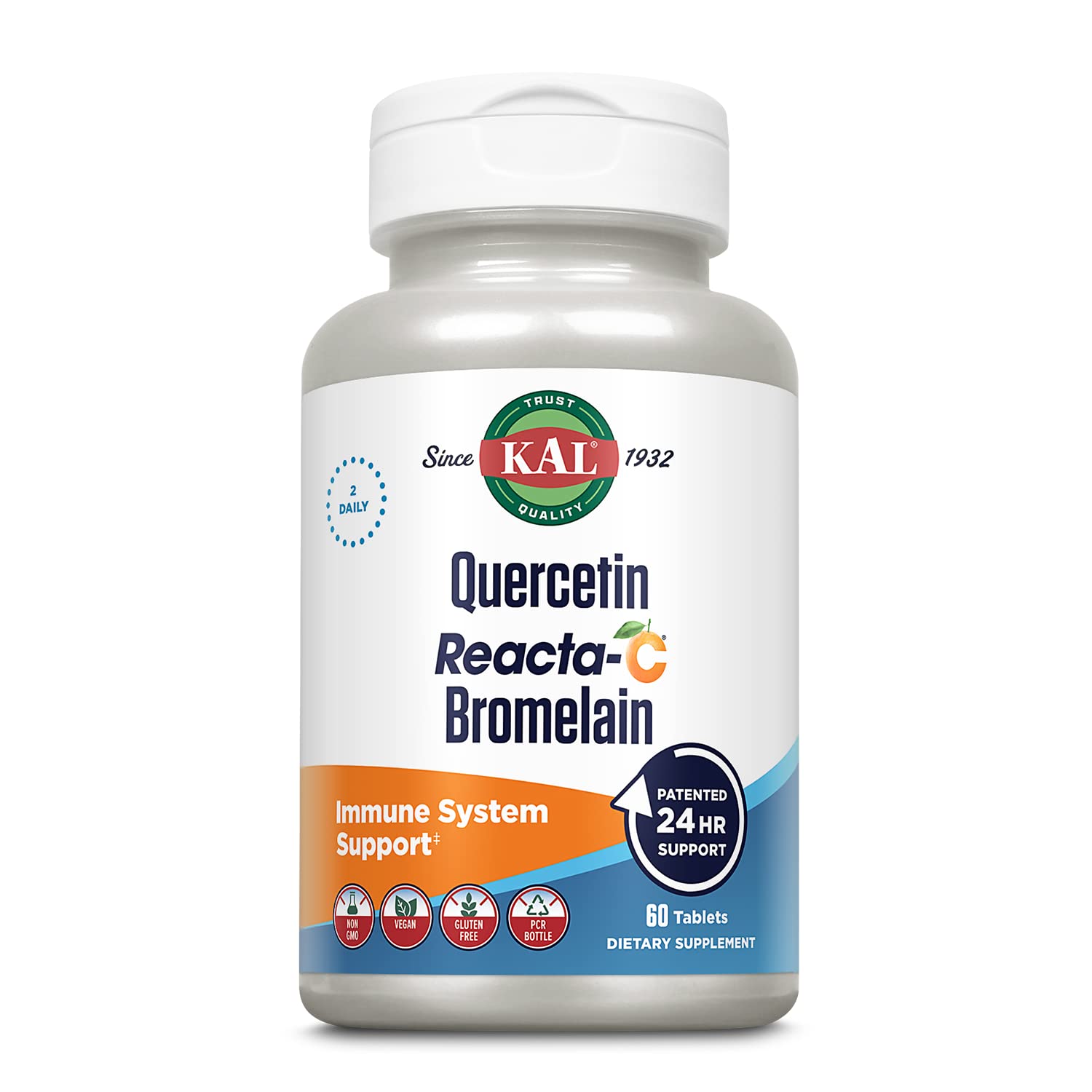 KAL Quercetin with Bromelain Tablets, 60 Tablets
