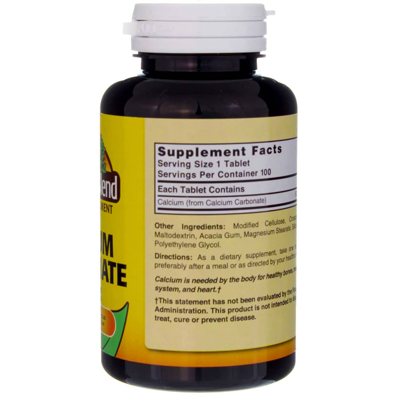 Xllent Calcium Carbonate 600mg Tablets, 200 Count