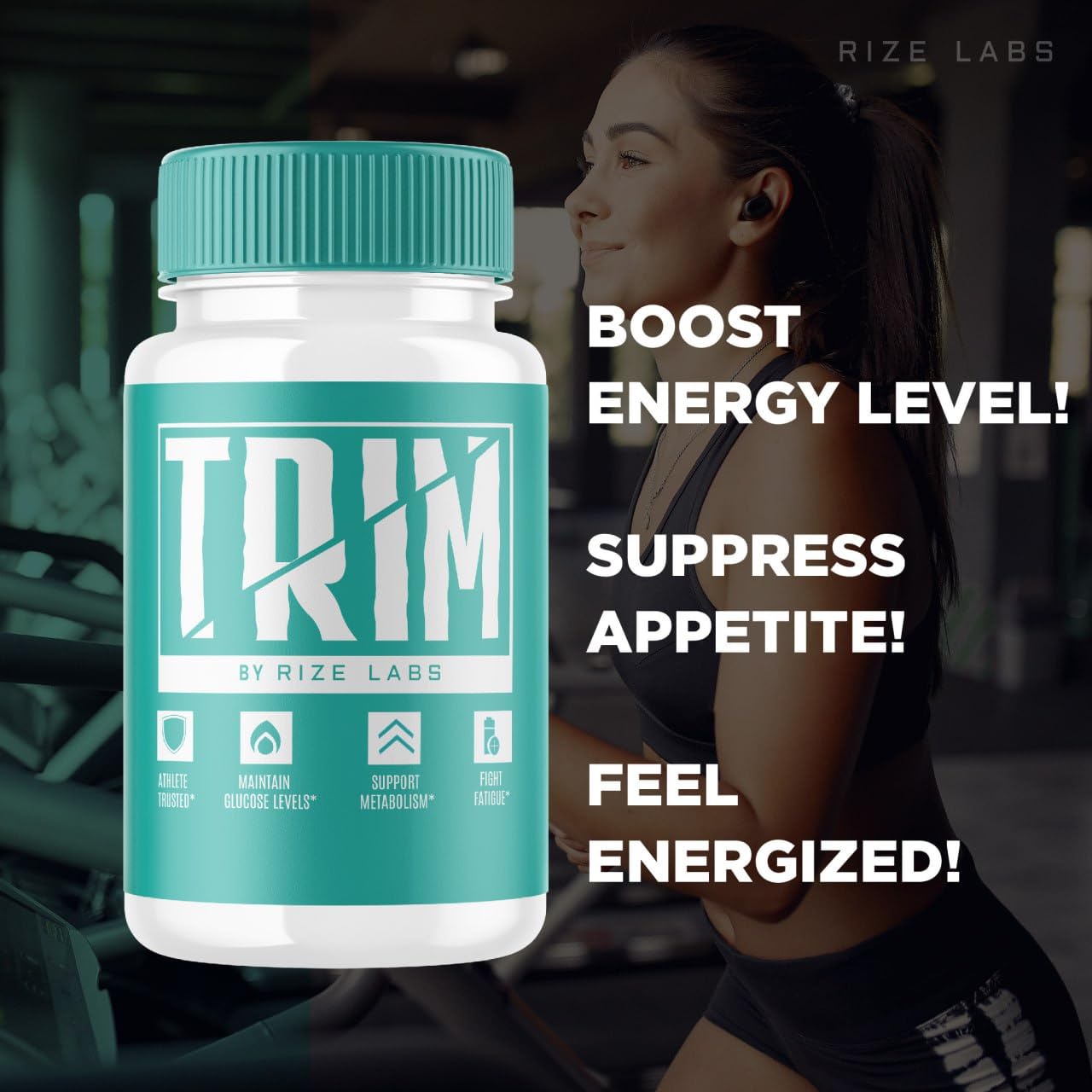 Rize Labs Trim Supplement Capsules, 180 Capsules