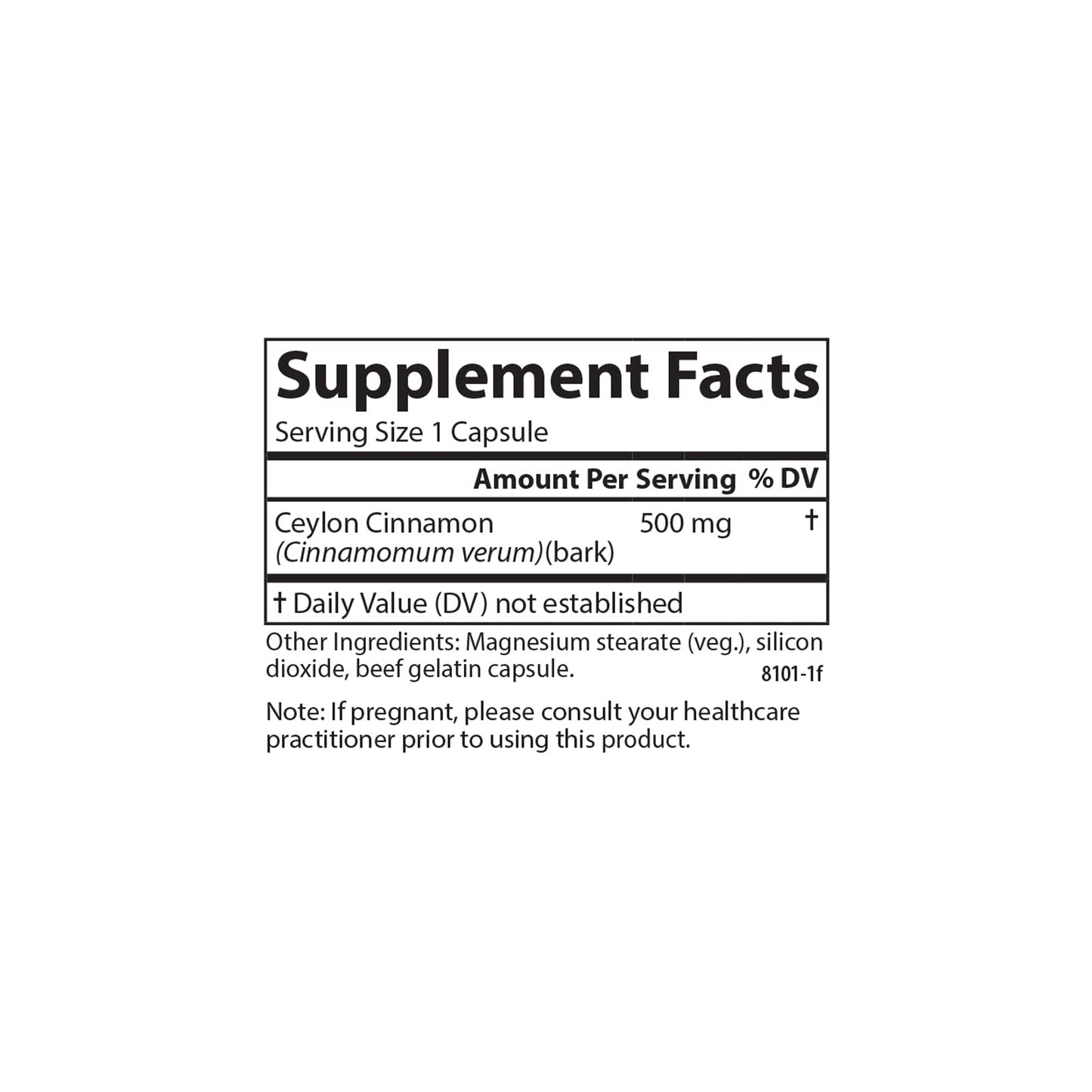 Carlson Ceylon Cinnamon Capsules, 45 Capsules