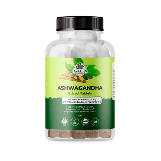 Amazing Botanicals Organic Ashwagandha Root Extract Tablets 30 Count