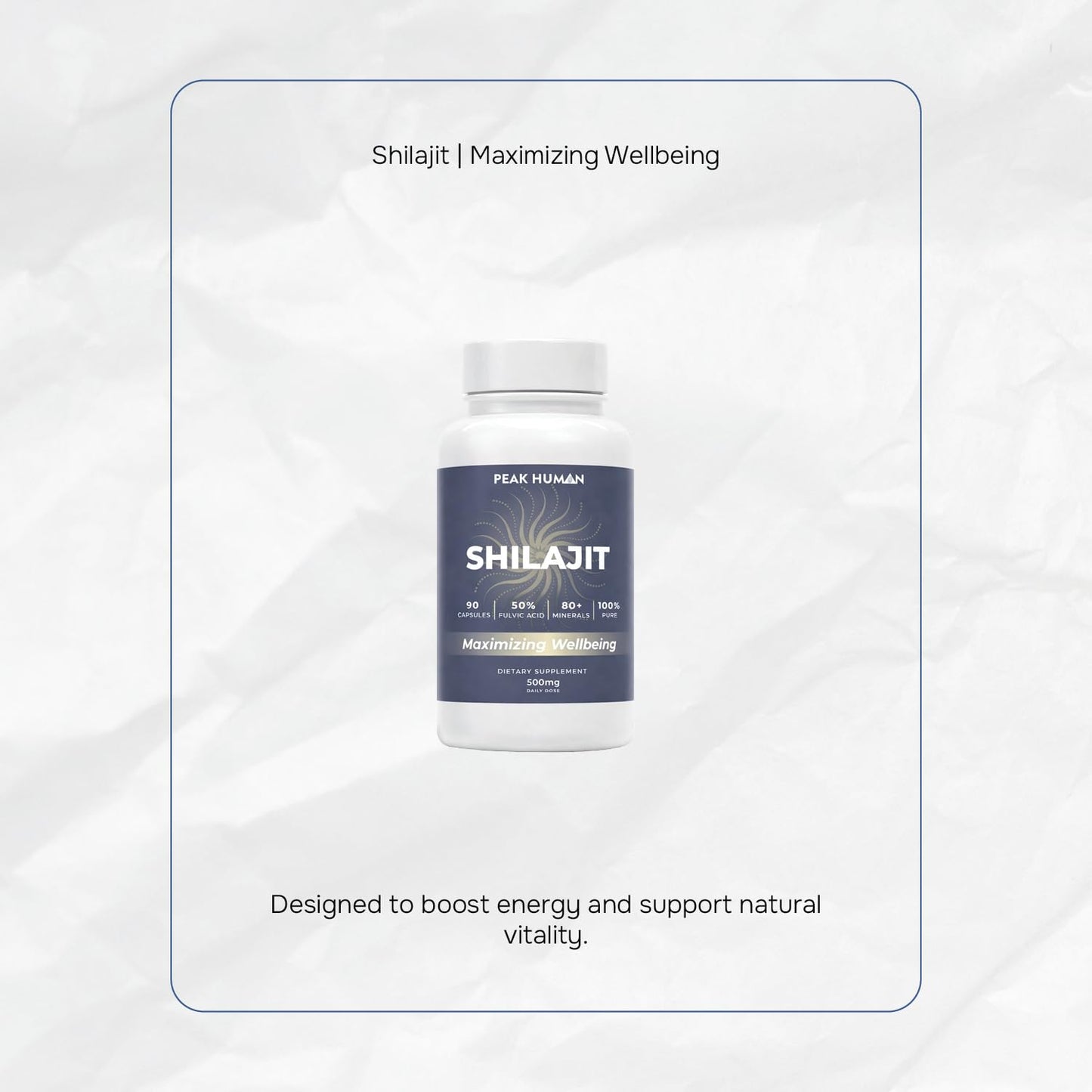 Peak Human Pure Shilajit Capsules, 60 Count