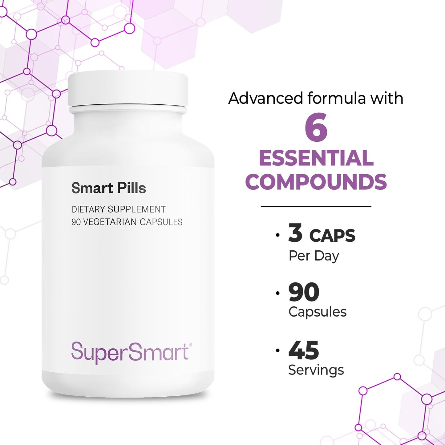 Supersmart Smart Pills (Advanced Formula) 60 Vegetarian Capsules