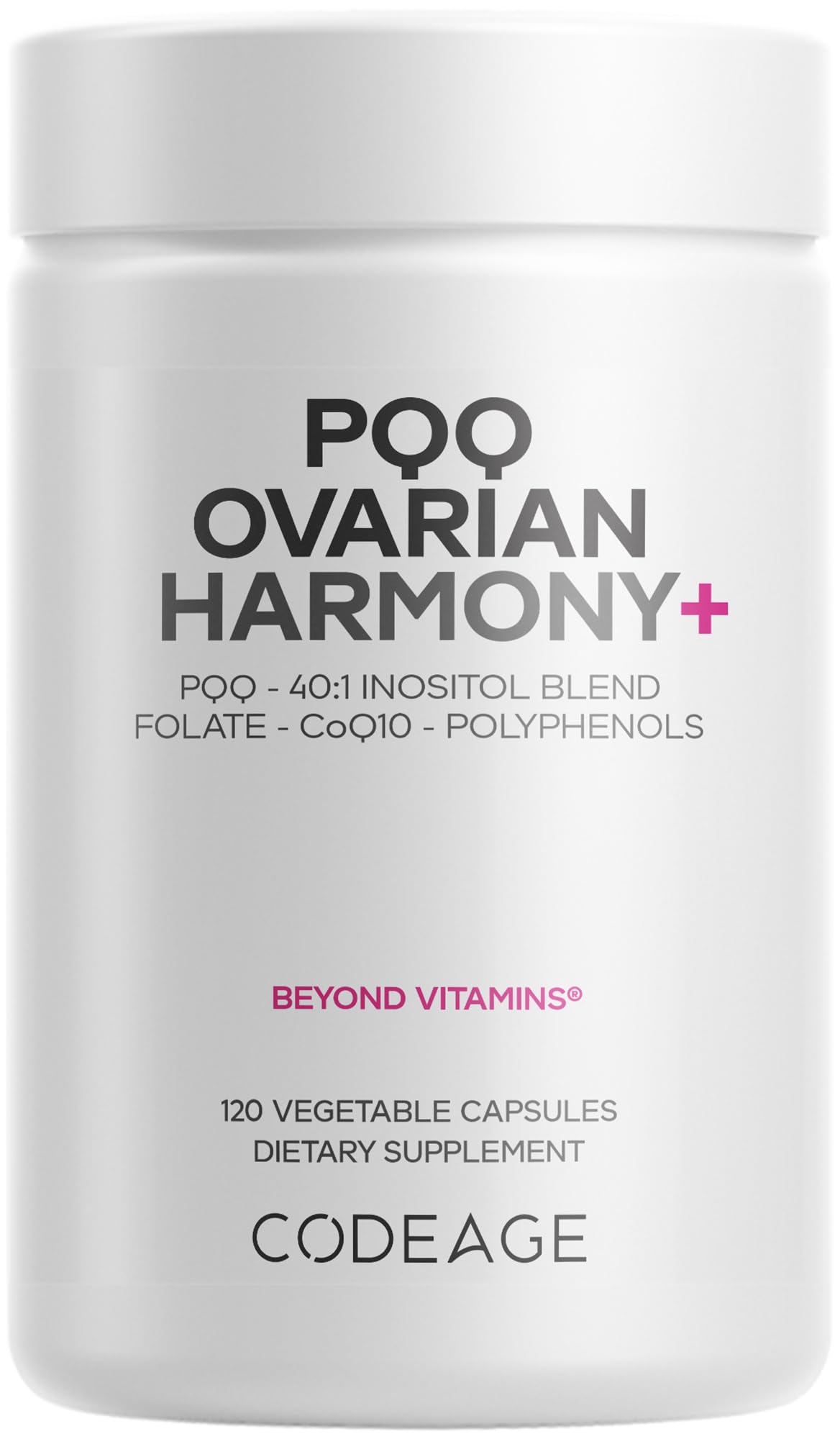 Codeage PQQ Ovarian Harmony+ Supplement Capsule 120 Capsules