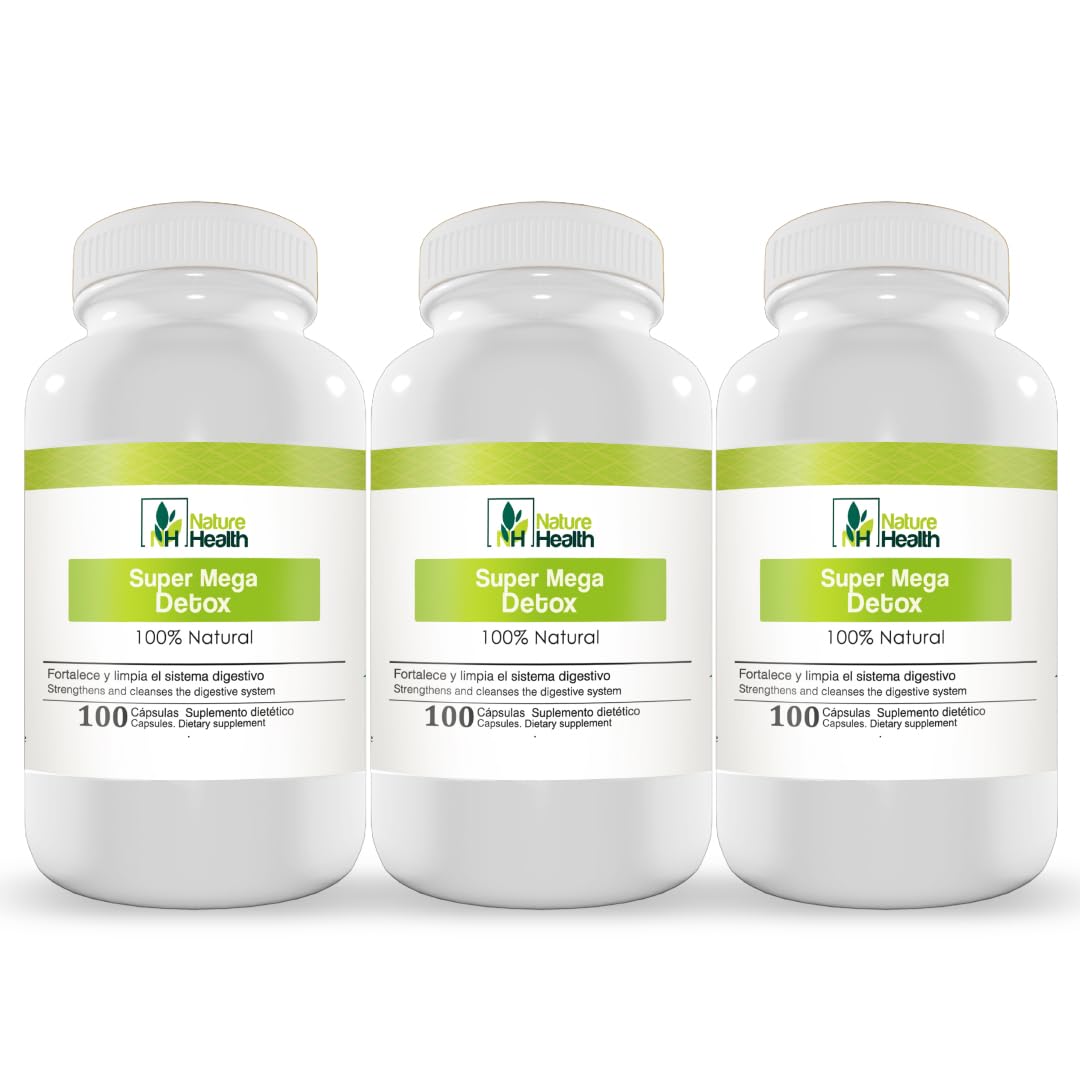 Nature Health Super Mega Detox Clense Capsules, 100 Capsules