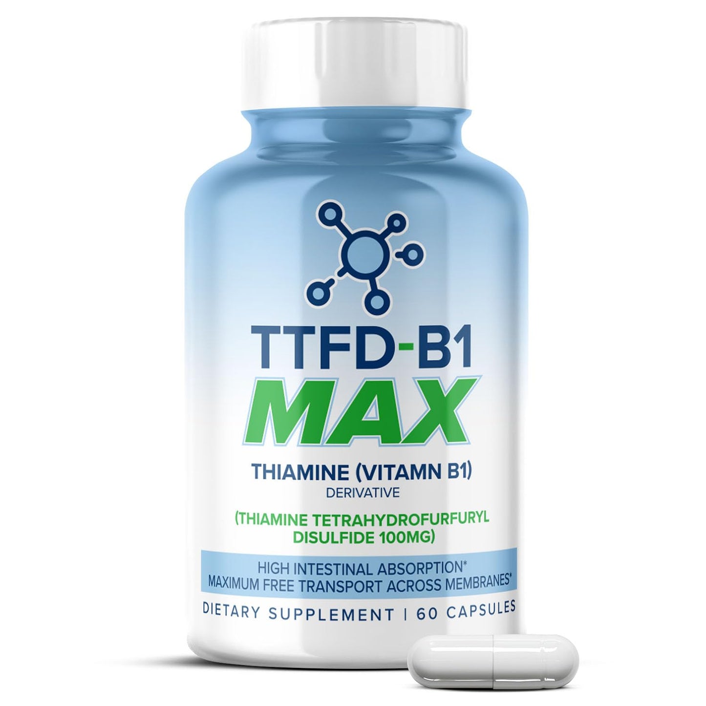 MAXLIFE NATURALS TTFD Thiamine B1 Supplement Capsule, 60 Count
