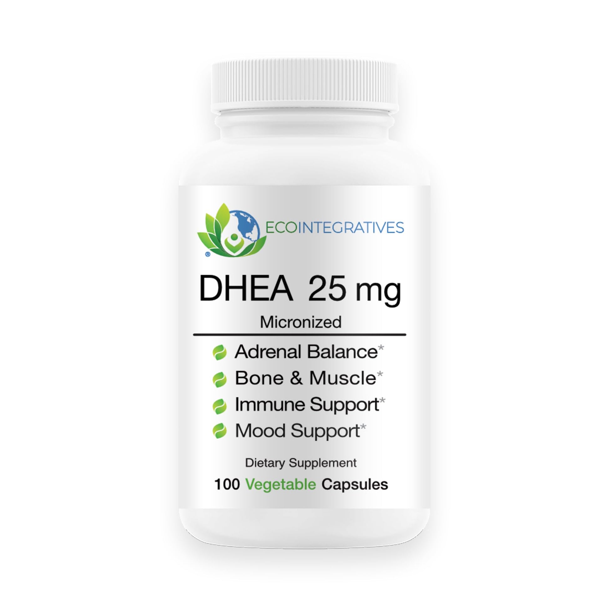 EcoIntegratives DHEA 25 mg Micronized Capsule, 90 Count