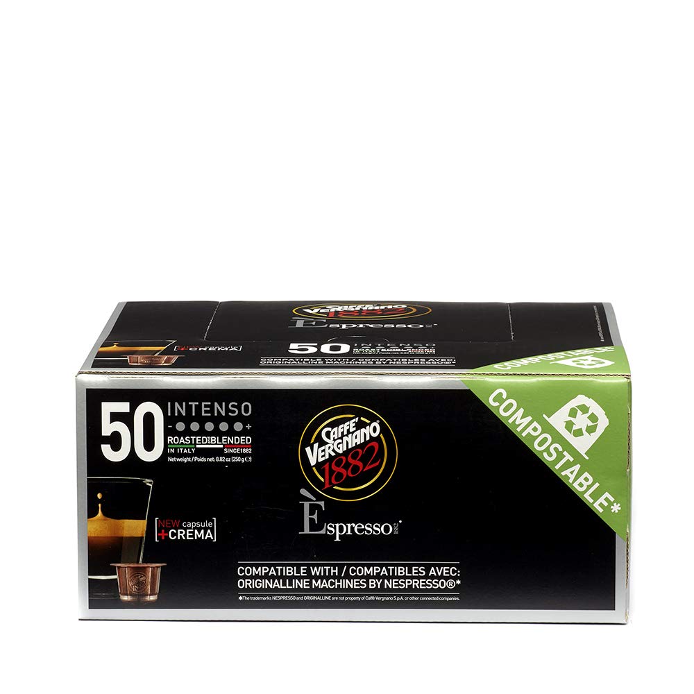 Caffe' Vergnano 1882 Intenso Espresso Capsules 50 Count