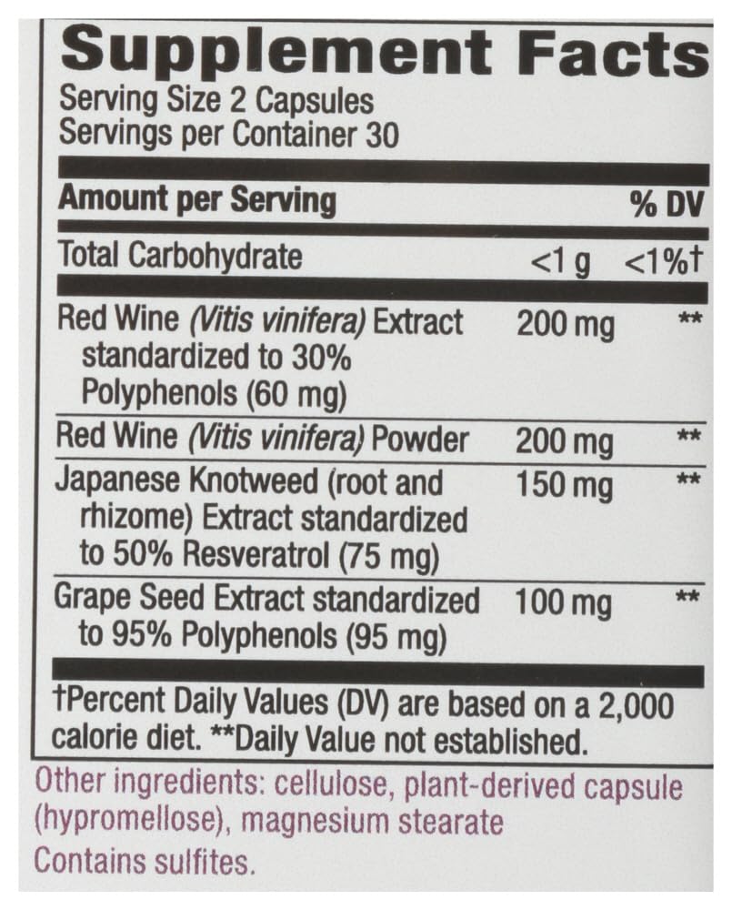 Nature's Way Resveratrol 60 Capsules
