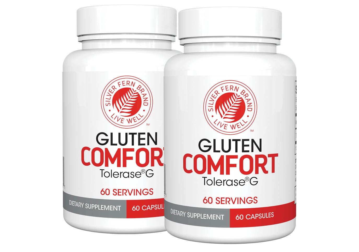 Silver Fern Gluten Comfort with Tolerase G Capsules, 120 Capsules (Pack of 2)
