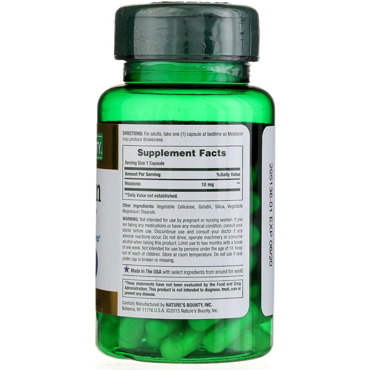 Nature's Bounty Melatonin 10mg Capsules, 240 Count