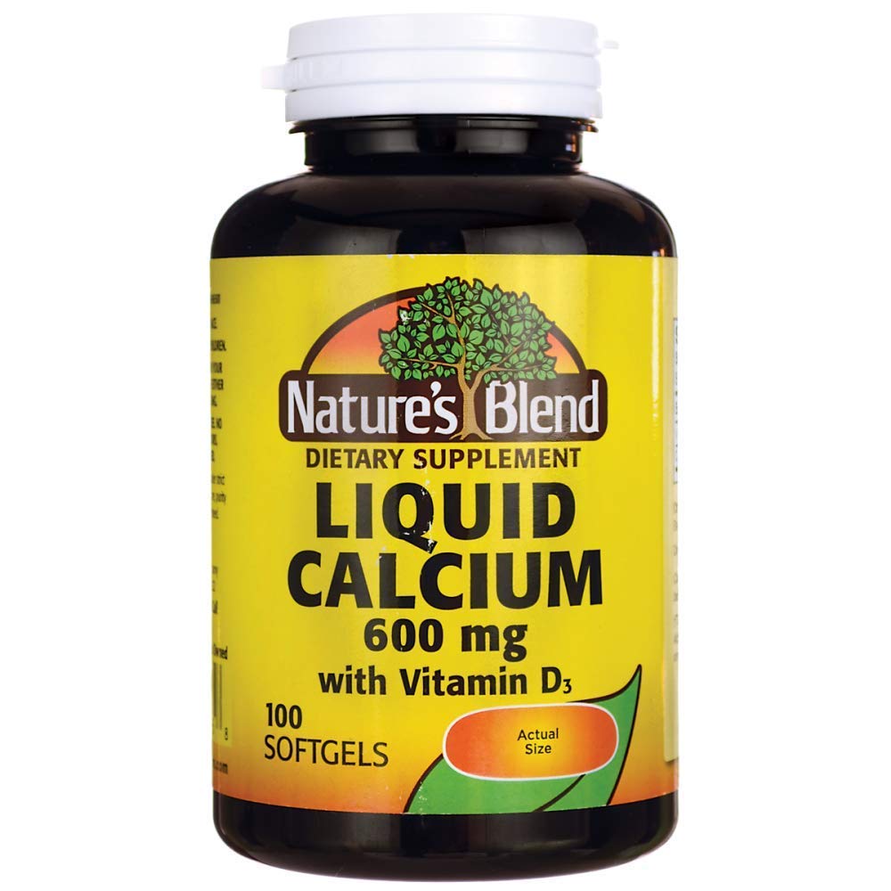 Nature's Blend Calcium Liquid Softgels with D3, 1 Count