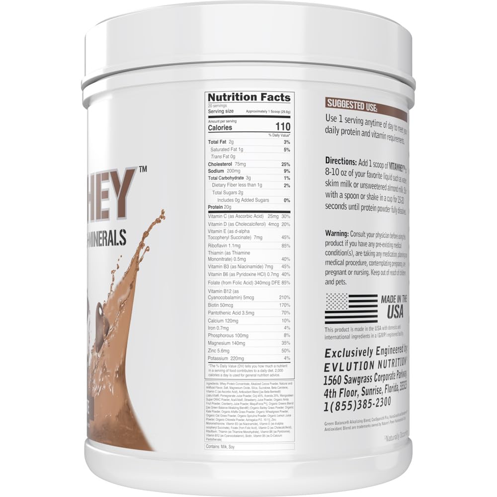 Evlution VitaWhey 100% Whey Powder, 21 Servings
