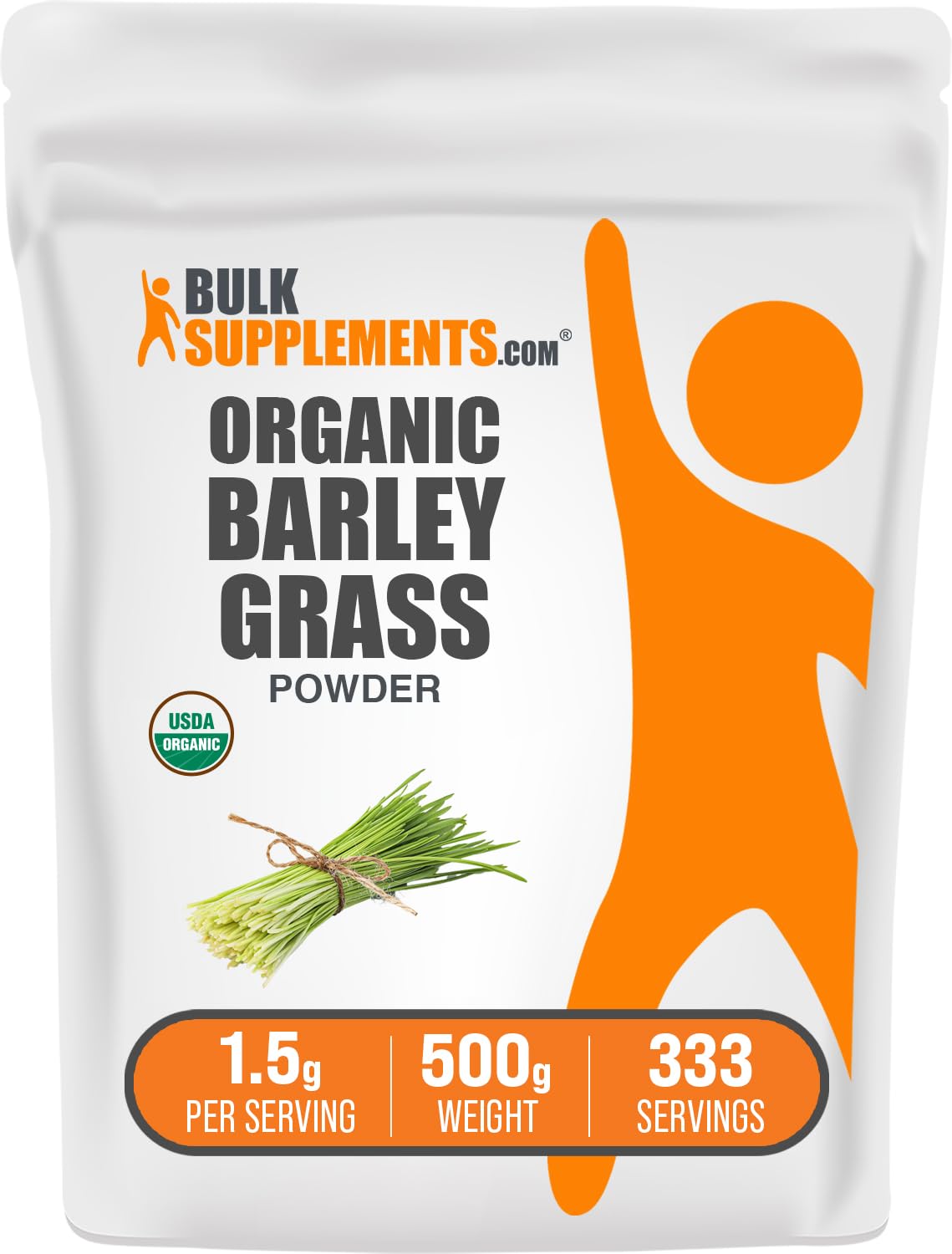BulkSupplements Organic Barley Grass Powder, 17.6 oz