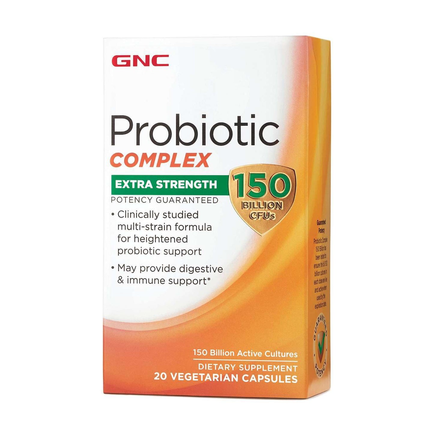 GNC Probiotic Complex Extra Strength with 150 Billion CFUs Daily Probiotic Support 20 Capsules