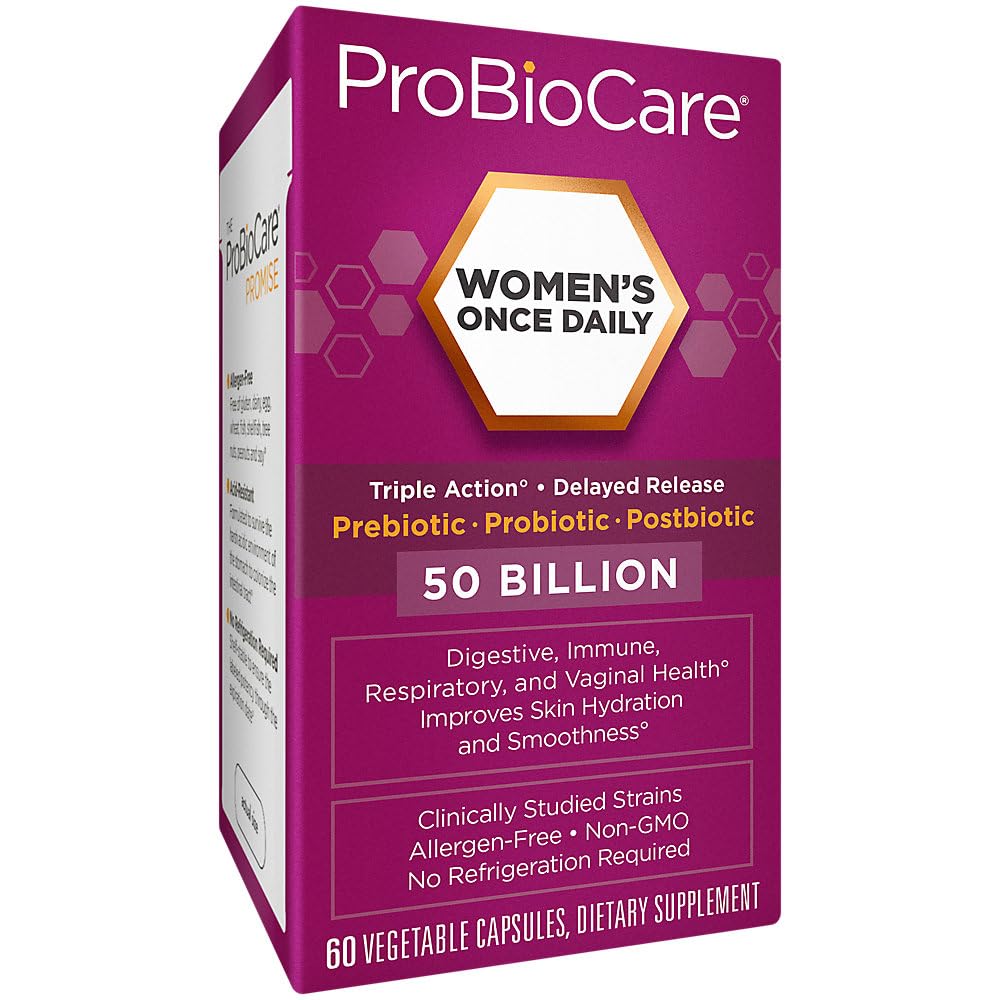 ProBioCare Women's Once Daily Probiotic for Digestive Health 50 Billion CFU Capsule 60 Count