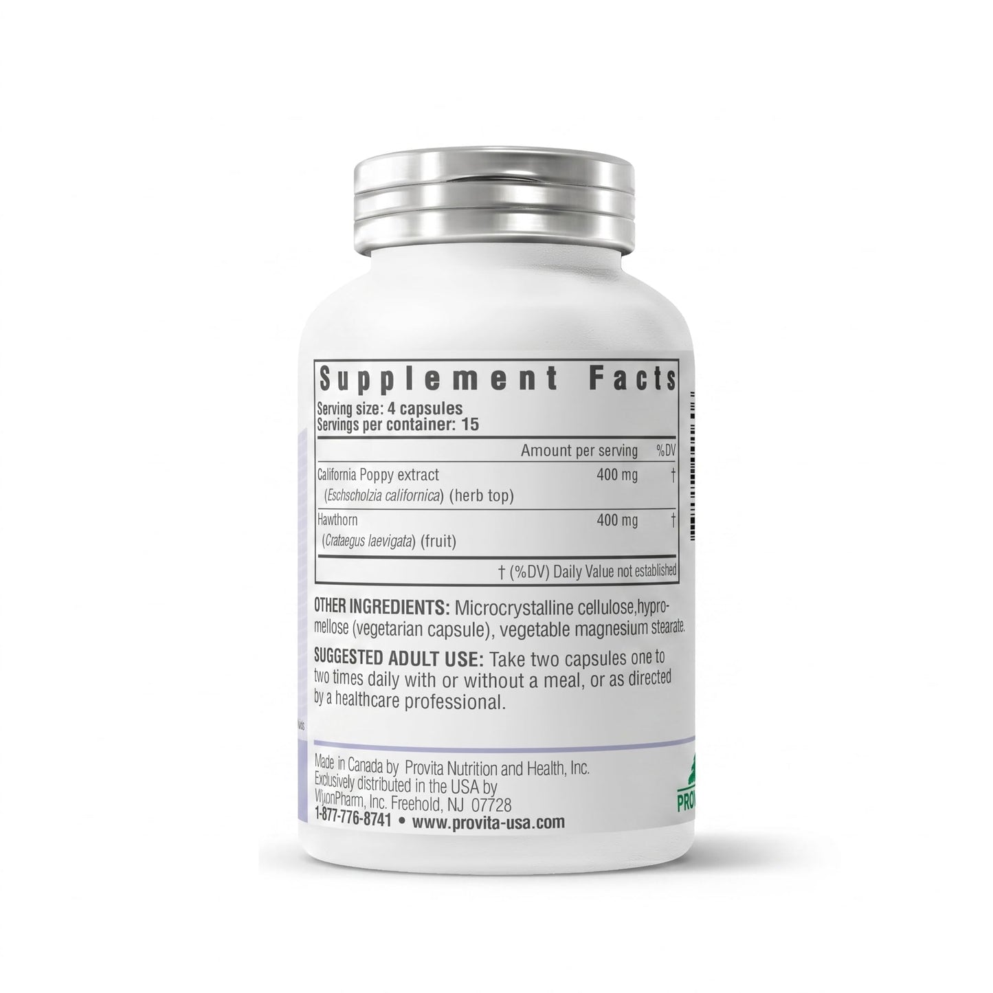 PROVITA Nervine Capsules 120 Count