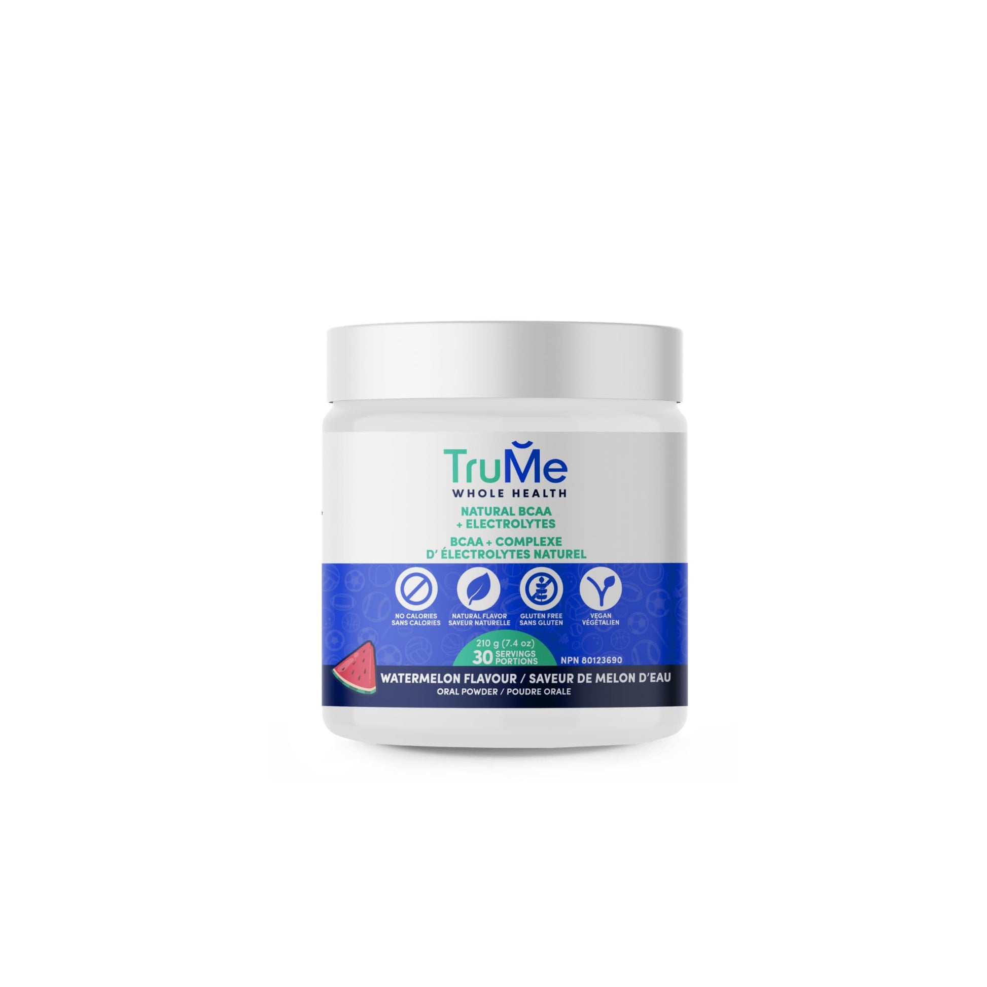 TruMe Whole Health BCAA Powder with Electrolytes Informed Sport Certified, 2:1:1 Ratio (2.25g Leucine), Clean Amino Recovery, No Sugar, No Artificial Colors, Watermelon, 7.4