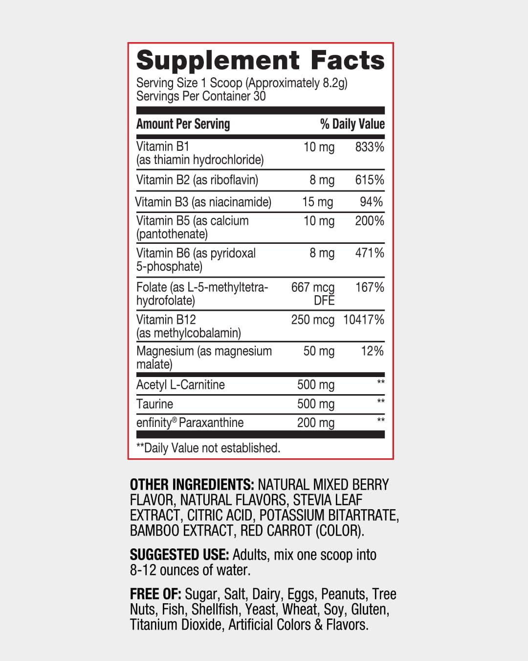 Nature's Lab Red Rocker Essentials Energy Support Powder 6.8 Ounce