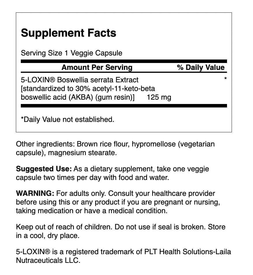 Swanson Boswellia Serrata Extract Capsule, 60 Veggie Caps