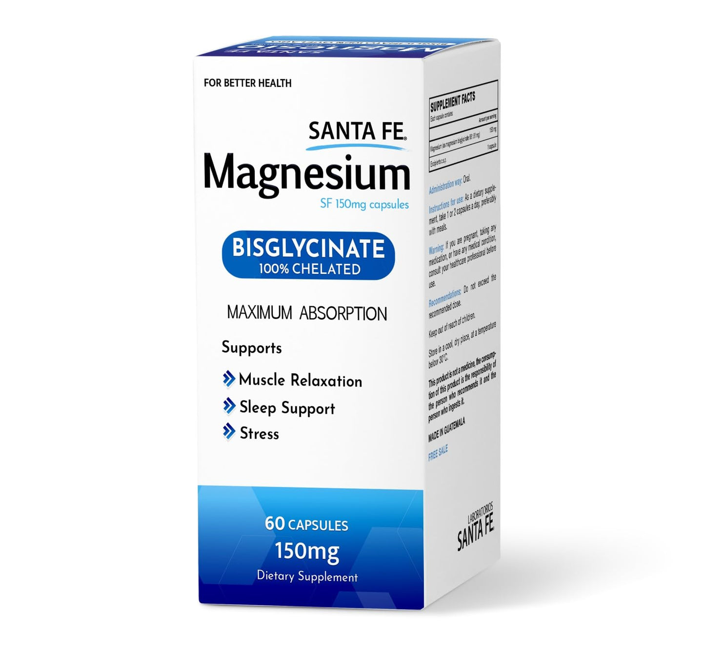 EMULSION BALLENA AZUL Magnesium Bisglycinate Capsules, 60 Count