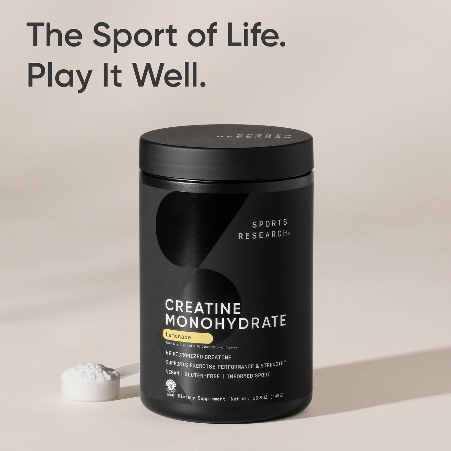 Sports Research Creatine Monohydrate Powder 15.8 oz