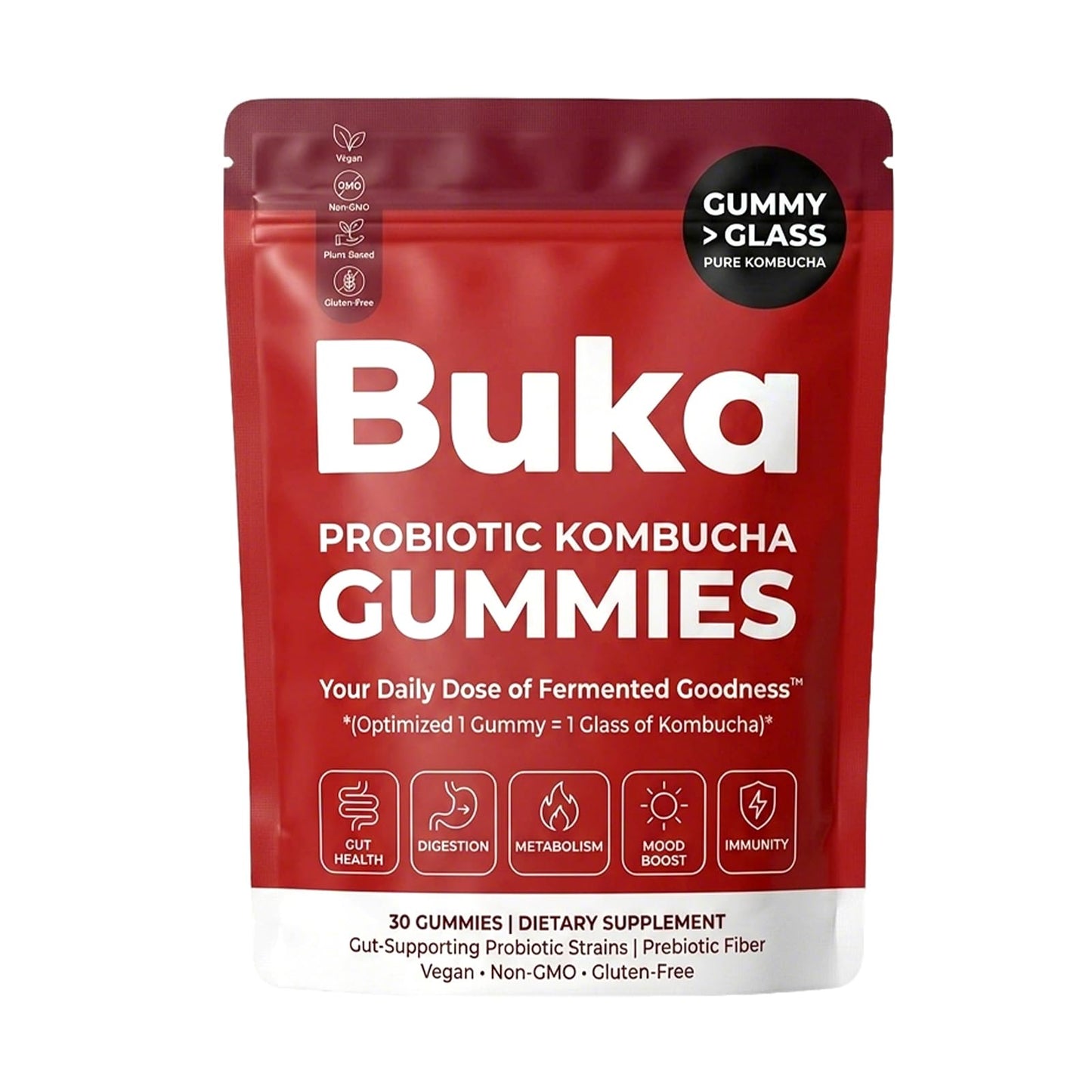 TOIKLL Buka Probiotic Kombucha Gummies, 1 Count