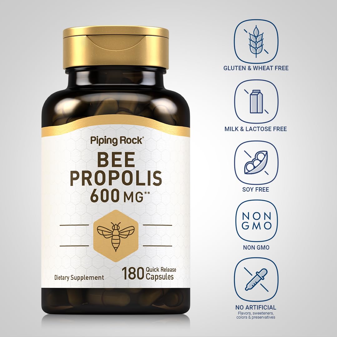 Piping Rock Bee Propolis Extract Capsules 180 Count