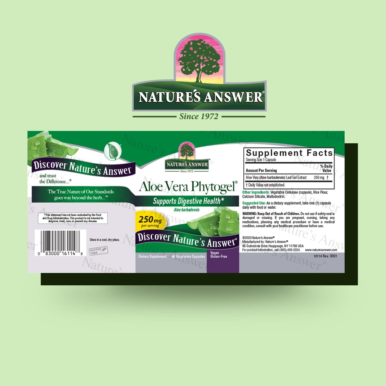 Nature's Answer Aloe Vera Phytogel Capsules 90
