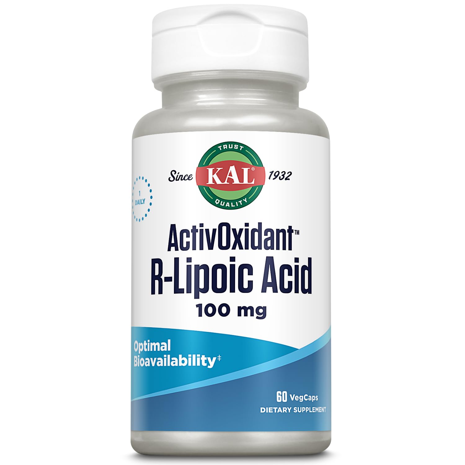 KAL R-Lipoic Acid Activoxidant 100 Mg Tablets, 60 Count