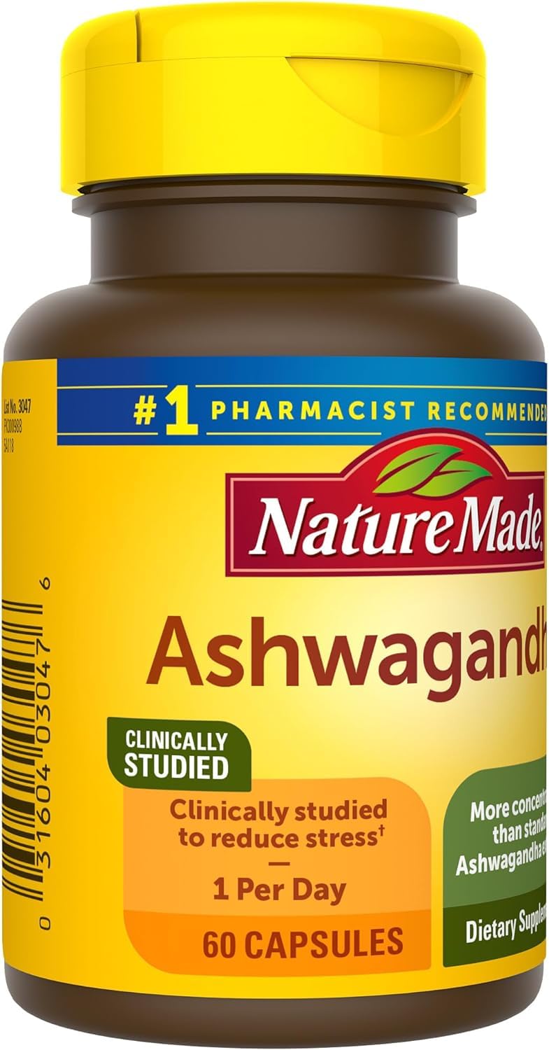 Nature Made Ashwagandha 125mg Capsules 120 Count for Stress Support